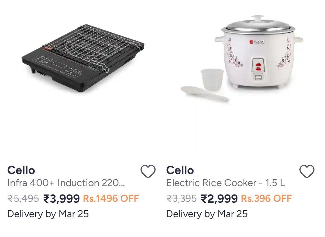 Myntra | Cello Induction Cooktop | Upto 20% off

🔗 

More Details 👉 

📢 Join WhatsApp Deals


#DealsHeaven #LootDeals #BestDeals