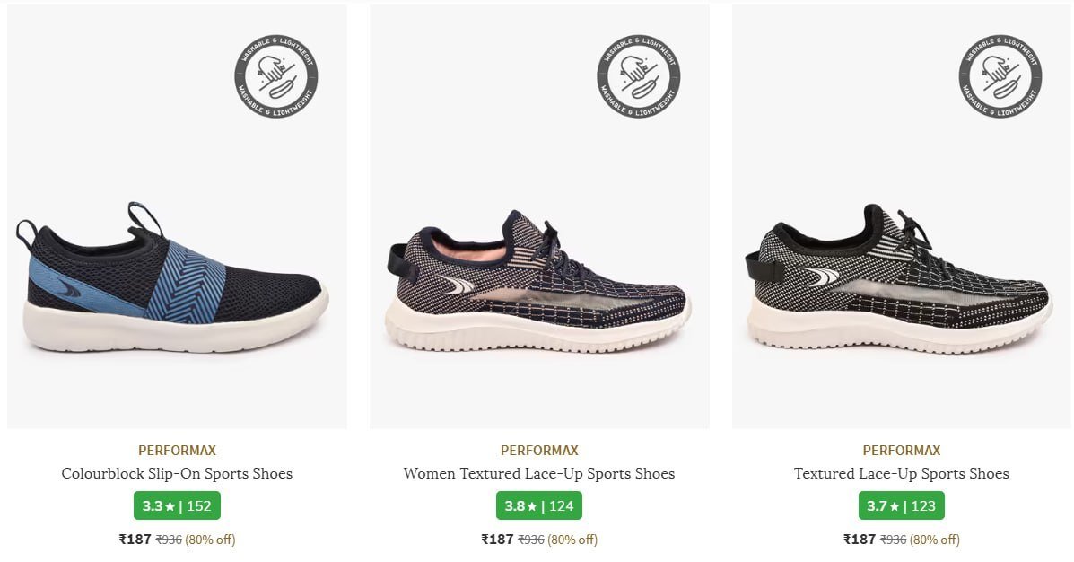 AJIO Loot : Upto 80% Off On Performax Shoes.

Women : 
Men : 

Clothing | Men : 
Women : 

More Details 👉 

📢 Join WhatsApp Deals


#DealsHeaven #LootDeals #BestDeals