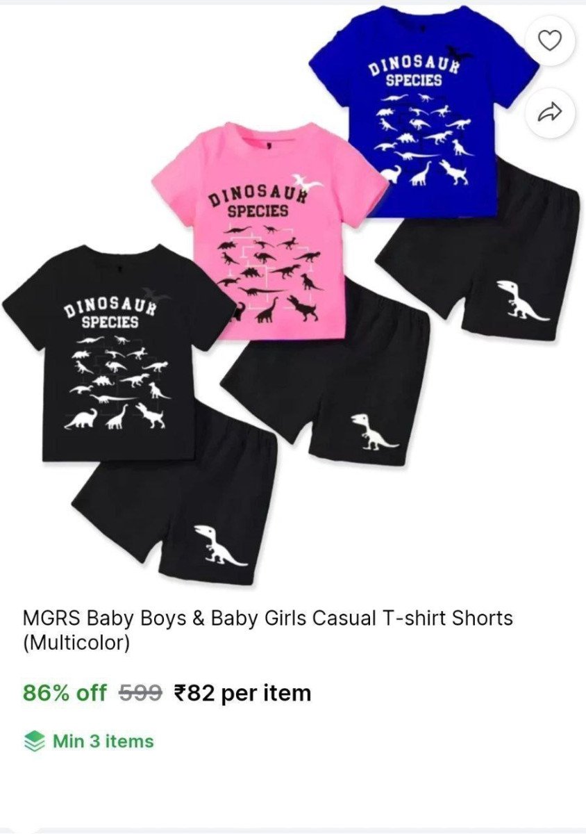 💥 Kid's Casual T-shirt Shorts @ ₹82



Min Buy 3 Set...

More Details 👉 

📢 Join WhatsApp Deals


#DealsHeaven #LootDeals #BestDeals