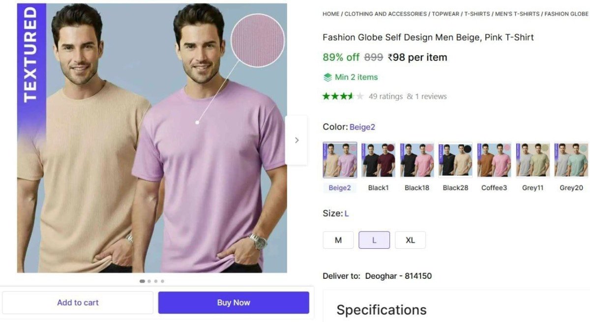 💥 Men's Solid T-Shirt @ ₹98



Min Buy 2 Qnty...

More Details 👉 

📢 Join WhatsApp Deals


#DealsHeaven #LootDeals #BestDeals