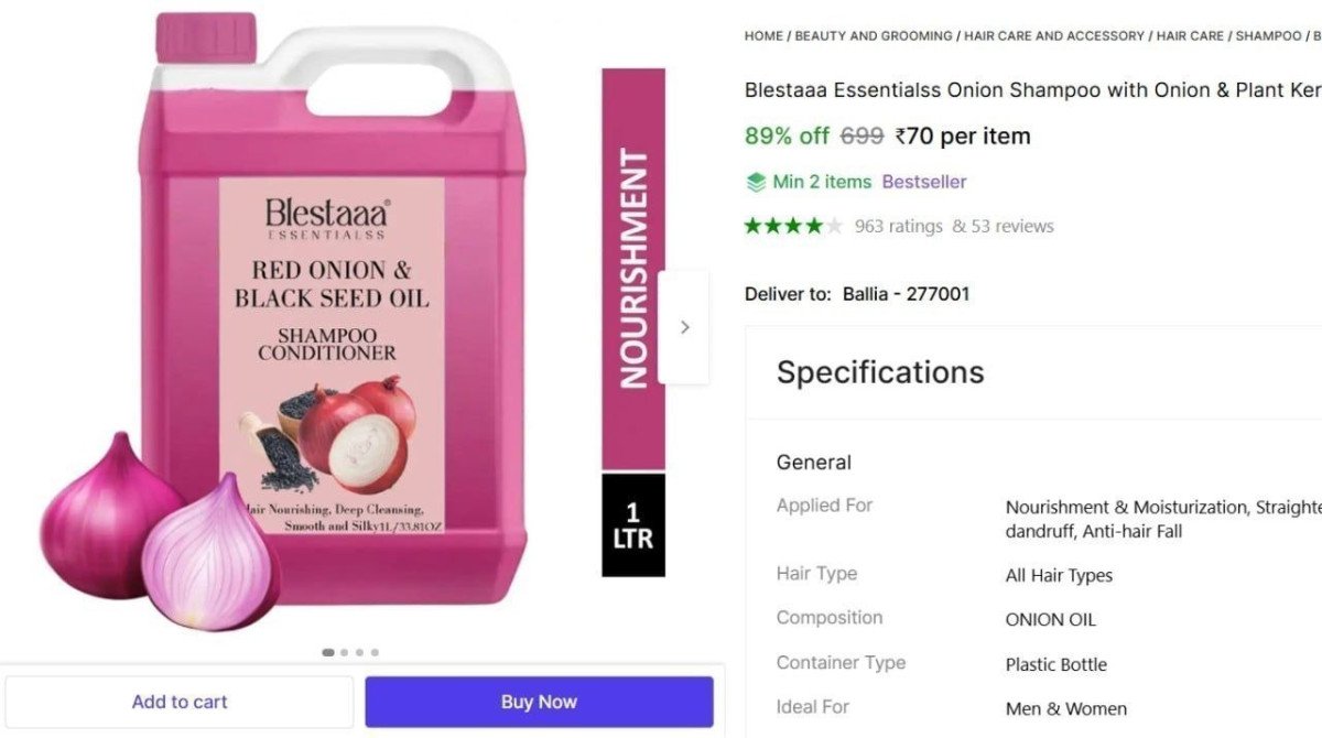 💥 Blestaaa Essentialss Red Onion Shampoo 1L @ ₹70



More Details 👉 

📢 Join WhatsApp Deals


#DealsHeaven #LootDeals #BestDeals