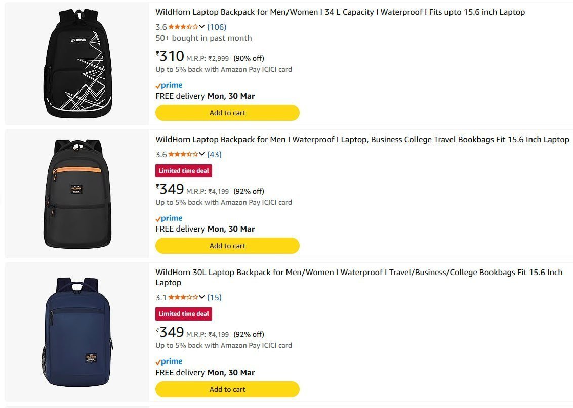 Backpack Upto 92% off



More Details 👉 

📢 Join WhatsApp Deals


#DealsHeaven #LootDeals #BestDeals