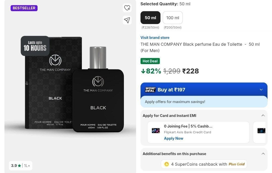 Flipkart | The Man Company Black Perfume (50ml) @228

 

Masterlink :  

More Details 👉 

📢 Join WhatsApp Deals


#DealsHeaven #LootDeals #BestDeals