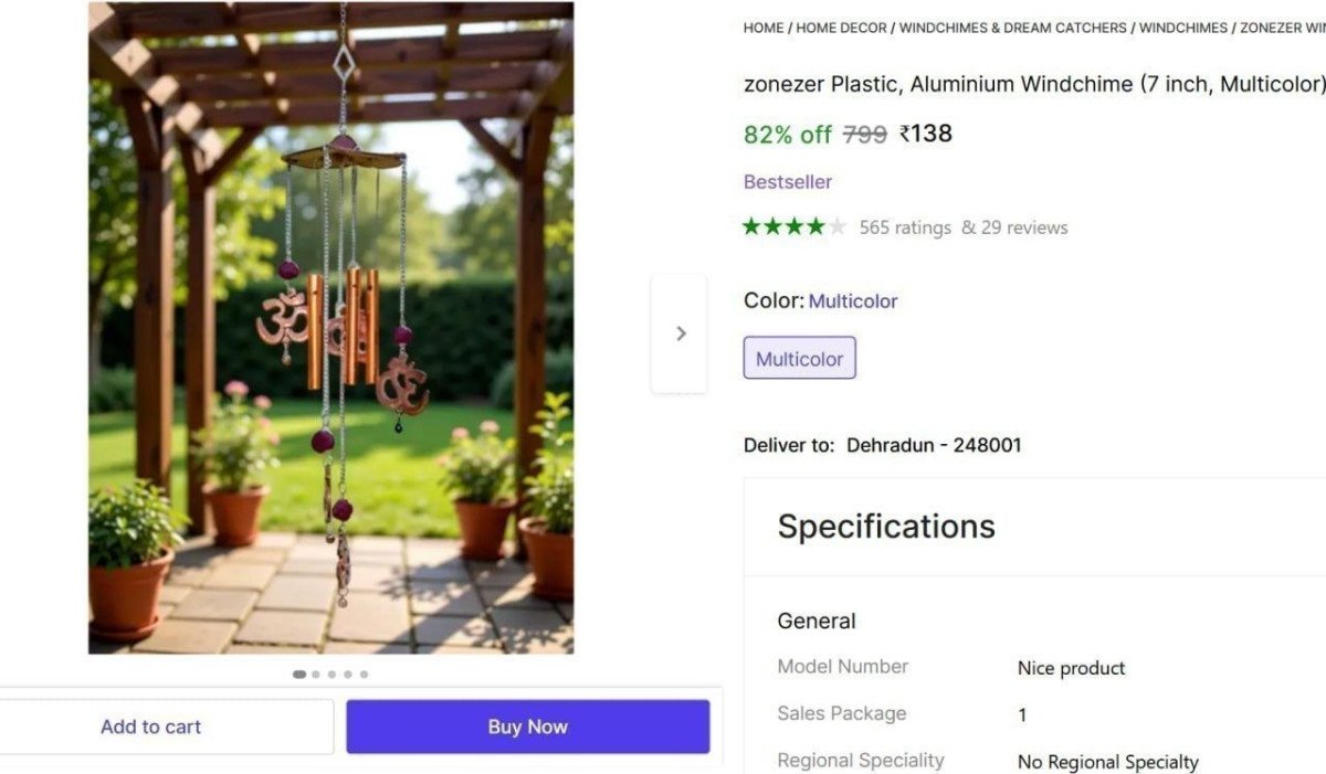 Aluminium Windchime (7 inch) @ ₹138

 
 

More Details 👉 

📢 Join WhatsApp Deals


#DealsHeaven #LootDeals #BestDeals
