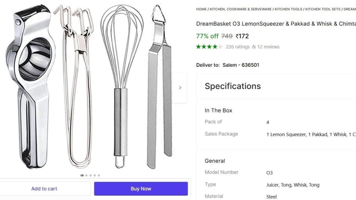 Kitchen Tool Set (Silver) @ ₹172

 

More Details 👉 

📢 Join WhatsApp Deals


#DealsHeaven #LootDeals #BestDeals