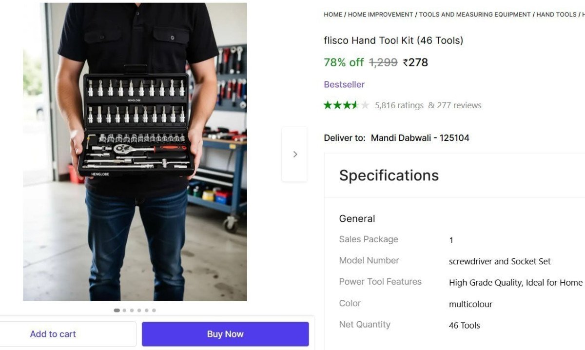 🔥  Hand Tool Kit (46 Tools) @ ₹278

🔗 

More Details 👉 

📢 Join WhatsApp Deals


#DealsHeaven #LootDeals #BestDeals