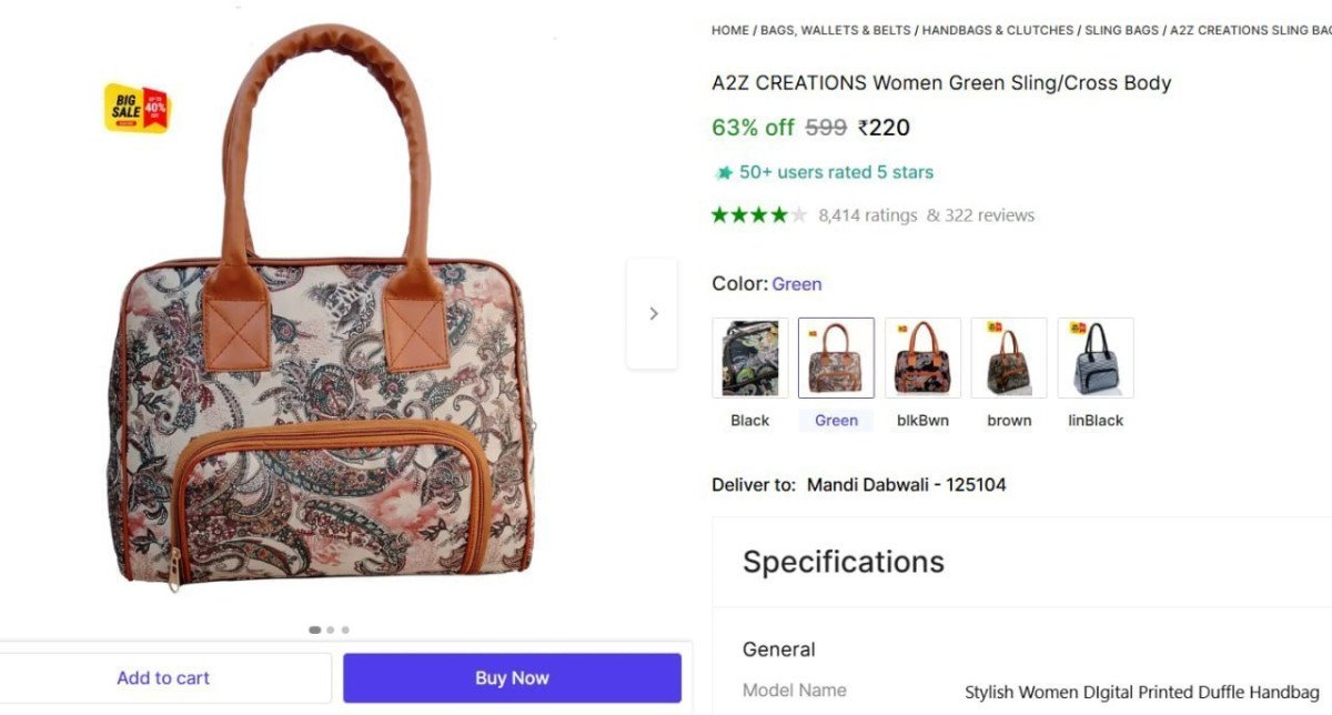 🔥  Women Green Sling/Cross Body Bag @ Rs.220

🔗 

More Details 👉 

📢 Join WhatsApp Deals


#DealsHeaven #LootDeals #BestDeals