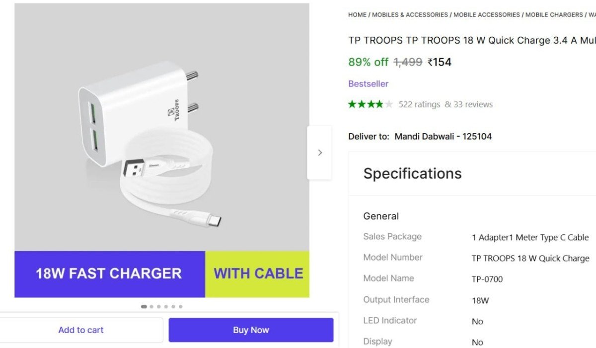 🔥  18W Fast Charger with Cable at ₹154

🔗 

More Details 👉 

📢 Join WhatsApp Deals


#DealsHeaven #LootDeals #BestDeals