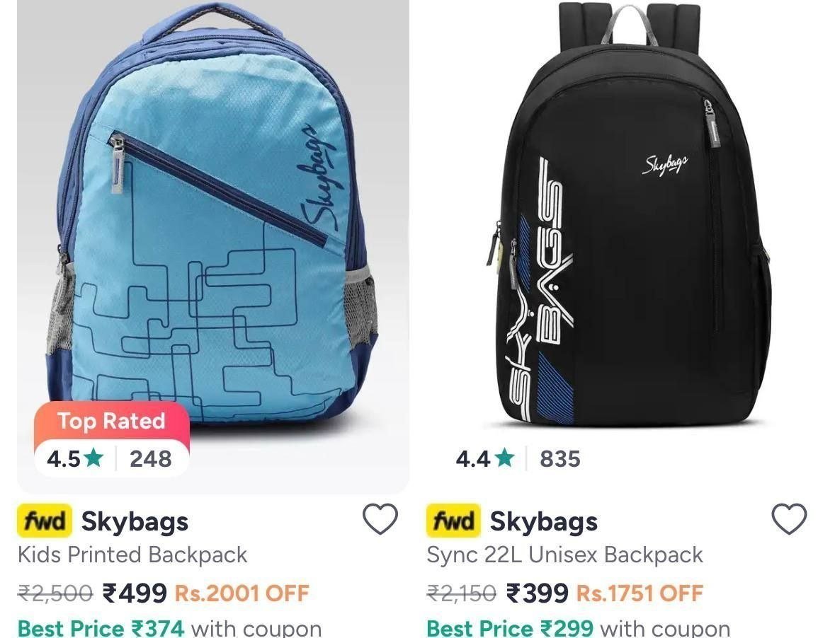 FLAT 70-80% OFF On Skybags Backpack & Luggage.



More Details 👉 

📢 Join WhatsApp Deals


#DealsHeaven #LootDeals #BestDeals