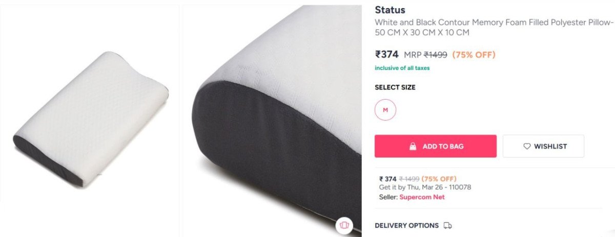 Myntra | Exclusive Memory Foam Pillow @ 374 only!

🔗 Link : 

More Details 👉 

📢 Join WhatsApp Deals


#DealsHeaven #LootDeals #BestDeals