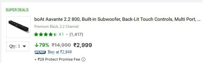 Flipkart | 79% Off - boAt Aavante  Subwoofer At Rs.2999

 🔗 

More Details 👉 

📢 Join WhatsApp Deals


#DealsHeaven #LootDeals #BestDeals
