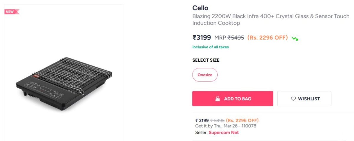 Myntra | Cello 2200W Infra Induction Cooktop @ 3199
🔗 

Cello 1600W Induction Cooktop @ 2799
🔗 

Cello 1600W Induction Cooktop @2699
🔗 

More Details 👉 

📢 Join WhatsApp Deals


#DealsH...