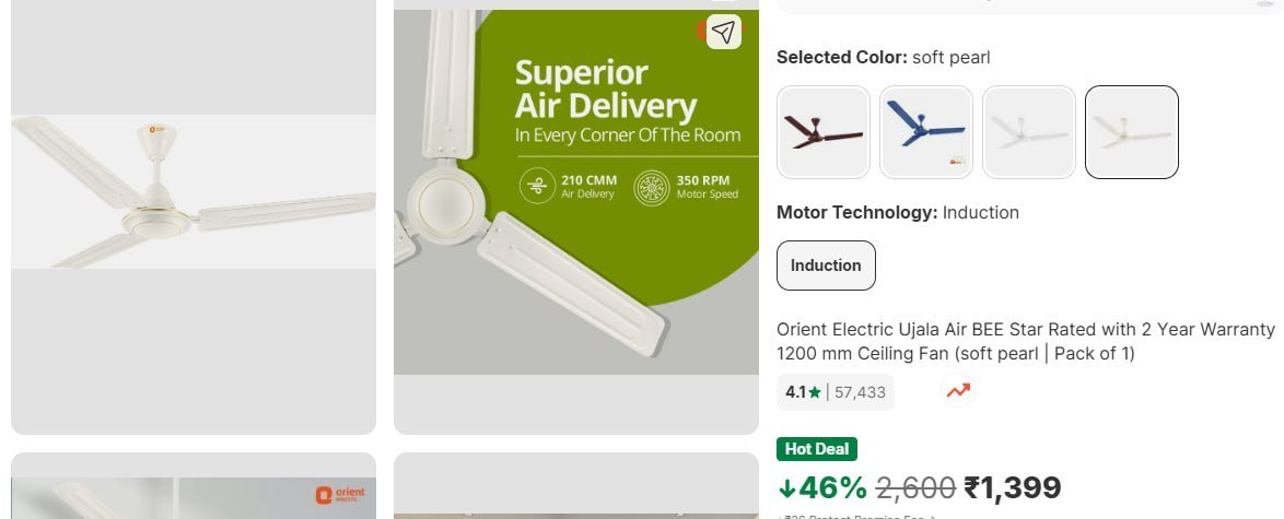 🌬🔥Flipkart : High-Speed Fan Deals from ₹1399!

Stay cool with these amazing offers 👇

💨 ₹1399 → 
💨 ₹3099 → 
💨 ₹1999 → 
💨 ₹2199 → 
💨 ₹2999 → 
💨 ₹1399 ...