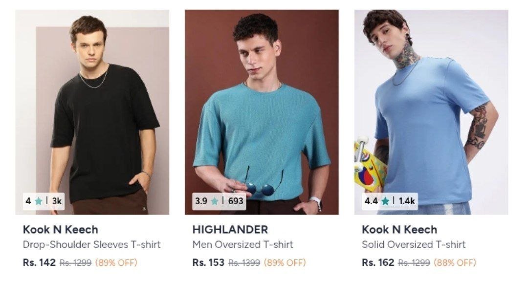 Myntra : Oversized T-Shirt Starts @142

Men's :  
Women's :  

More Details 👉 

📢 Join WhatsApp Deals


#DealsHeaven #LootDeals #BestDeals
