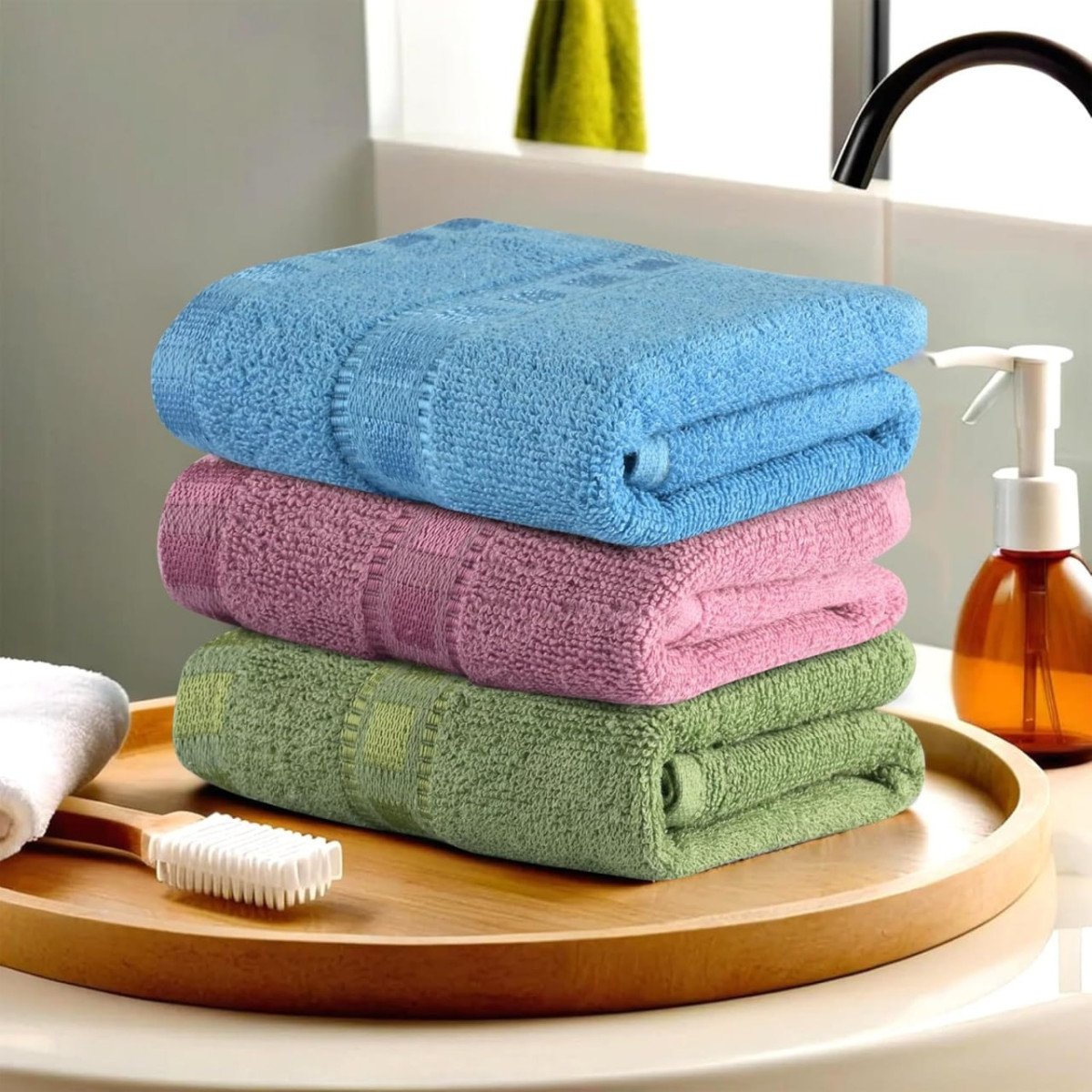 Urbane Home Pack Of 3 Cotton Hand Face Towels For 