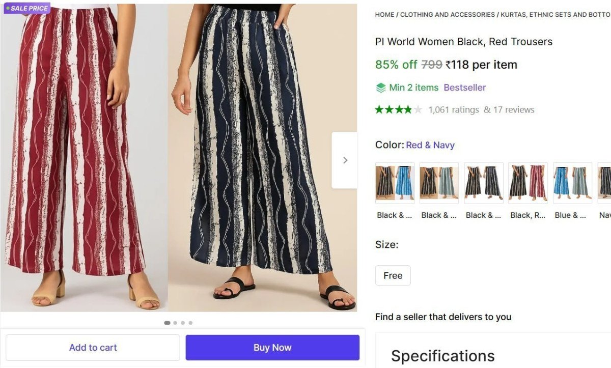 Women S Black Red Trousers 118