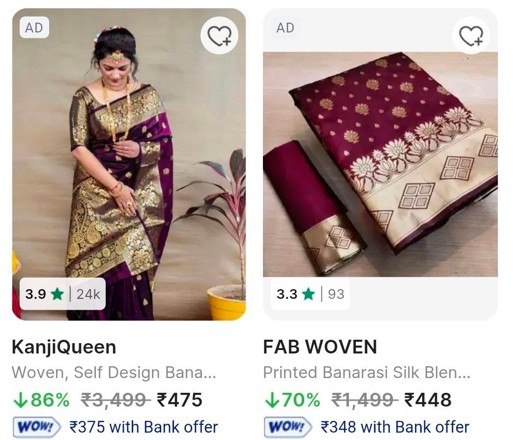 💣FLIPKART 2-HOUR LOOT – Silk Sarees UNDER ₹499! 🥻✨

🔥 Premium Look at Budget Price – Don’t Miss This!
⏰ Time: 8 PM – 10 PM ONLY

💃 Elegant • Festive Ready • Trending Desi...