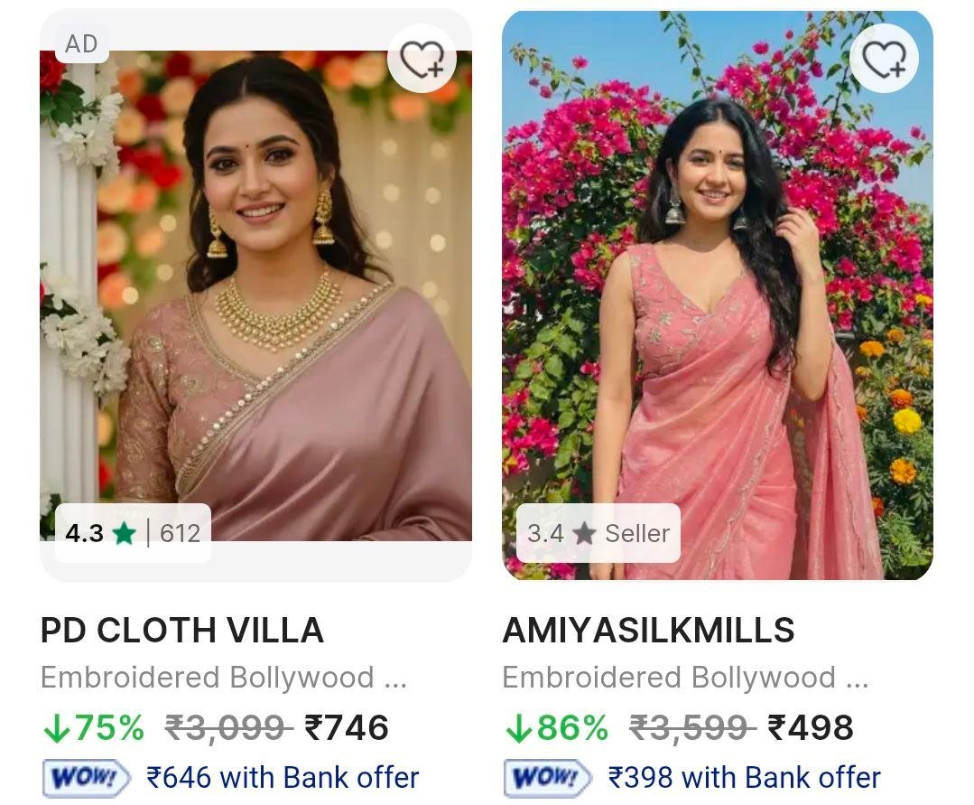 🔥FLIPKART 2-HOUR MEGA ETHNIC LOOT! 👗✨
⏰ Time: 6 PM – 8 PM ONLY (Limited Time!)

✨ Organza Sarees UNDER ₹799!! 🌿
👉 

😱 Cotton Kurtis UNDER ₹199!! 🌸
👉 

🔥 Kurta Sets ...