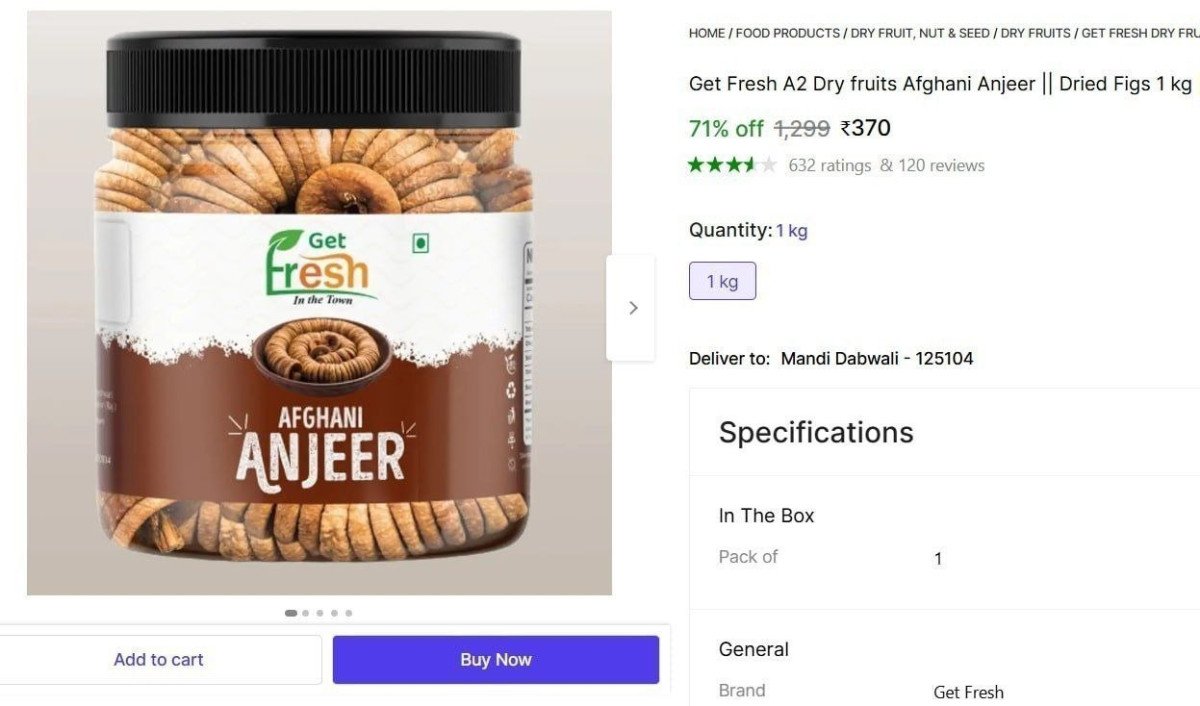 Afghani Anjeer 1kg @ ₹370

 

More Details 👉 

📢 Join WhatsApp Deals


#DealsHeaven #LootDeals #BestDeals