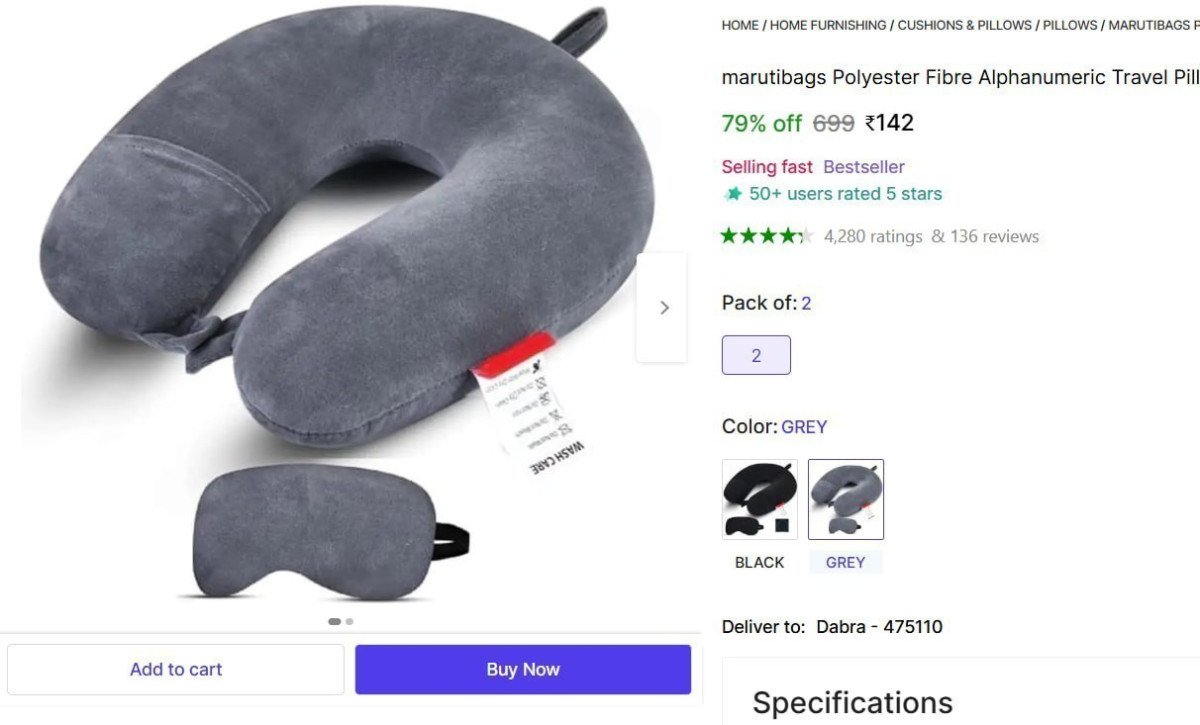 🔥  Travel Neck Pillow Set of 2 @ ₹142

🔗 

More Details 👉 

📢 Join WhatsApp Deals


#DealsHeaven #LootDeals #BestDeals