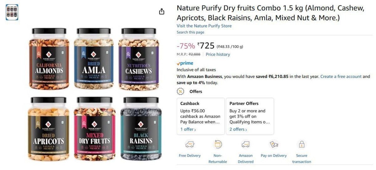 Dry fruits Combo 1.5 kg @ 725



More Details 👉 

📢 Join WhatsApp Deals


#DealsHeaven #LootDeals #BestDeals