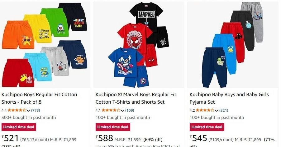 Amazon Grab 75 On Kids Cotton Clothing From Kuchip