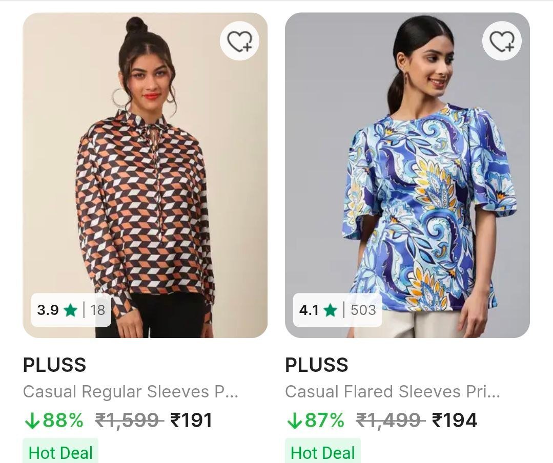 Flipkart | 🔥Women's Topwear Upto 90% Off

⚡Pluss :      
⚡Tokyo Talkies :      
⚡Metronaut :      
⚡Allen Solly :      
⚡Roadster :      

More Details 👉 

📢 Join WhatsApp Deals


#...