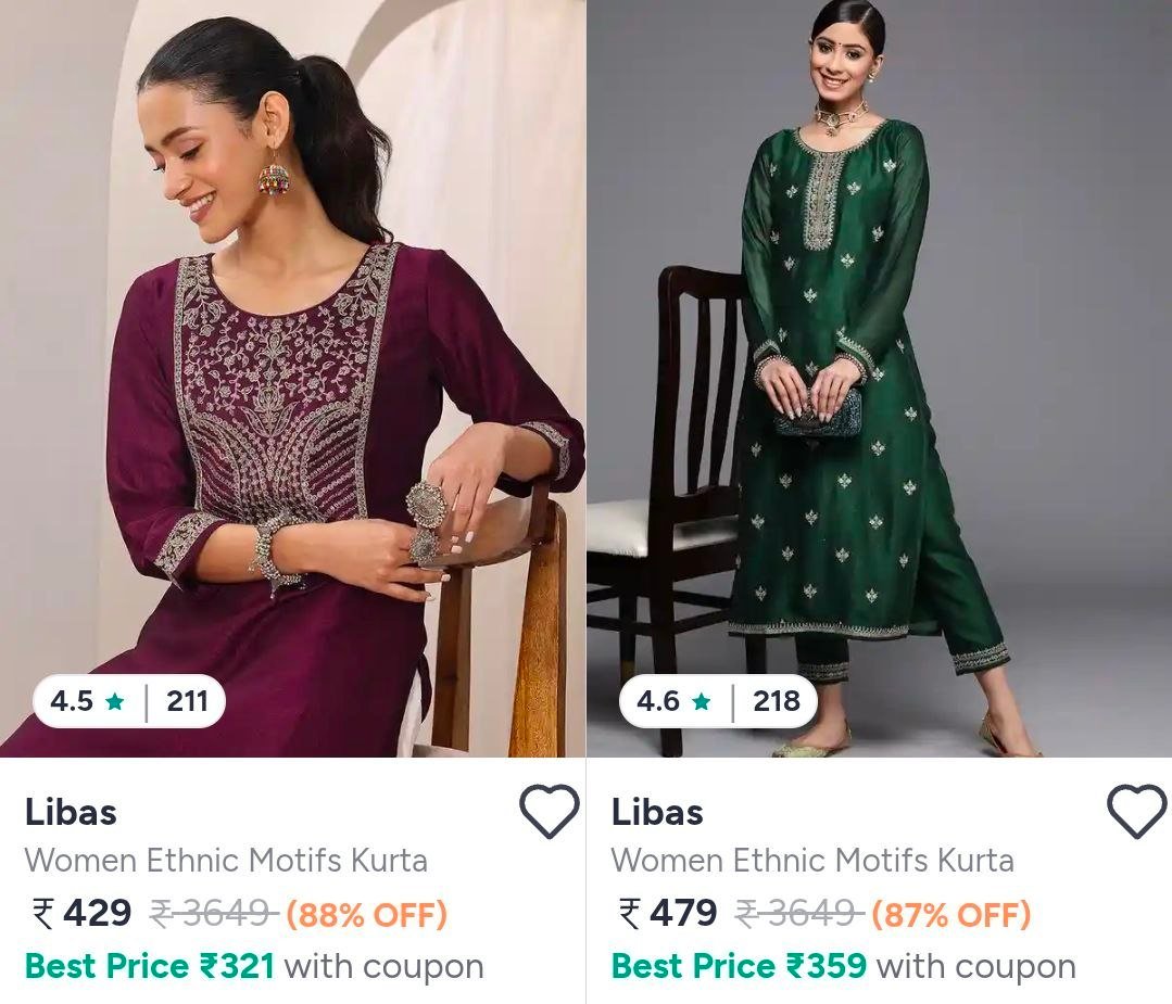 Myntra | Upto 85% Off On Libas Women Clothing.



Kurta : 
Kurta Sets : 

More Details 👉 

📢 Join WhatsApp Deals


#DealsHeaven #LootDeals #BestDeals