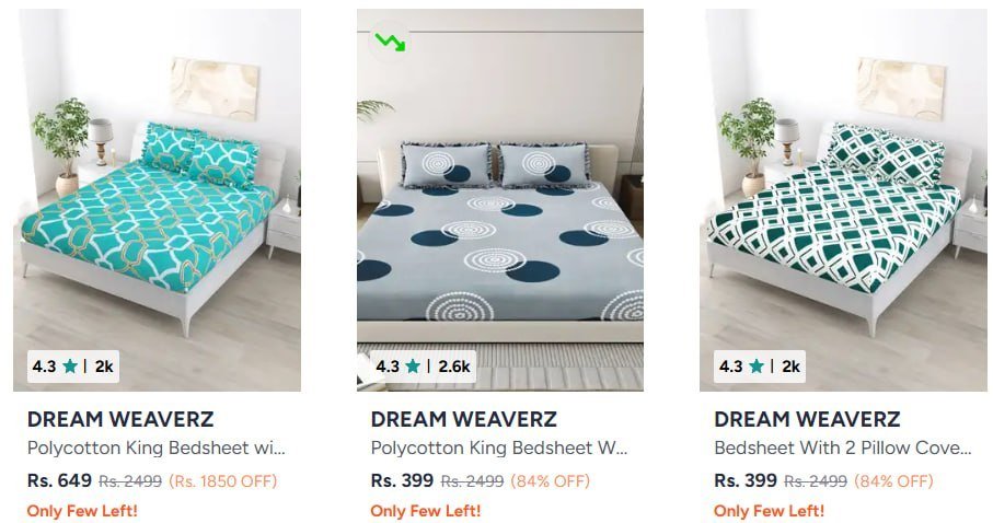 Myntra | Double Fitted Bedsheets with Frill Pillow Covers starting @ 399 only

🔗 

More Details 👉 

📢 Join WhatsApp Deals


#DealsHeaven #LootDeals #BestDeals