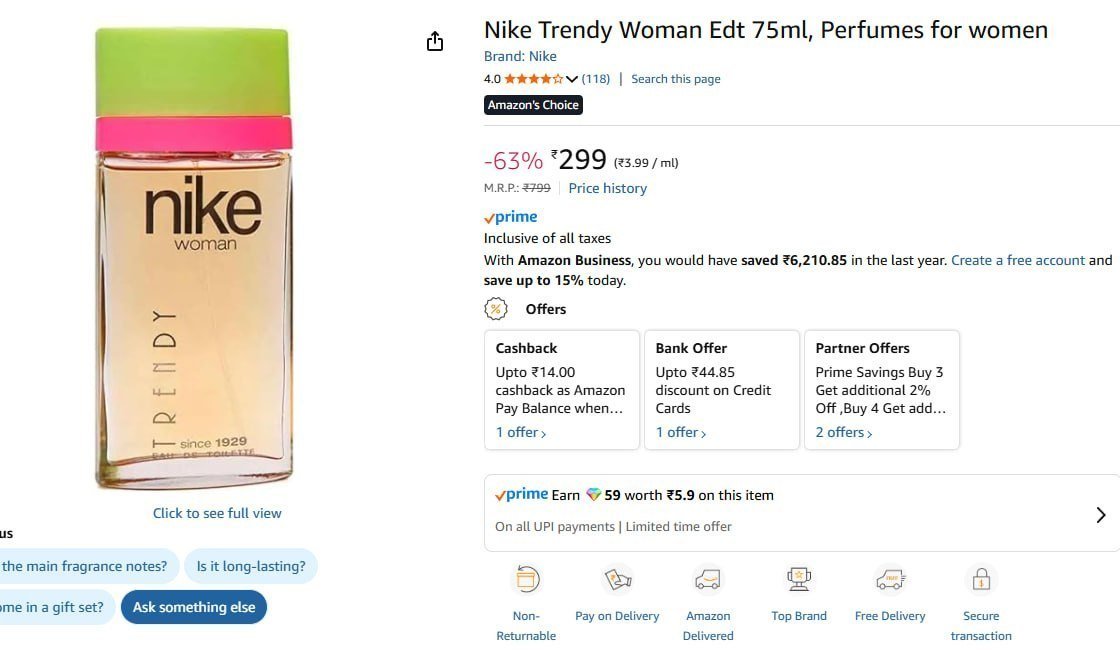 Nike Trendy Woman Perfume 75ml @ 299



More Details 👉 

📢 Join WhatsApp Deals


#DealsHeaven #LootDeals #BestDeals