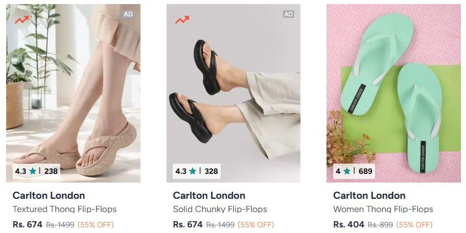 🔥🔥 Myntra Loot On Branded Footwears 🔥🔥

Minimum 50% OFF On Elle & CL  
🔗 

Metro & Mochi Flats under 999
🔗 

Flat 82% OFF On Red Tape
🔗 

More Details 👉 

📢 Join WhatsApp De...