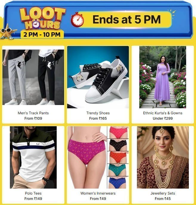 🔥  Shopsy Hourly deals Live 

🔗 

More Details 👉 

📢 Join WhatsApp Deals


#DealsHeaven #LootDeals #BestDeals