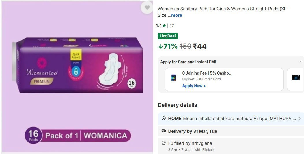Grab : Sanitary Pads for Girls & Women (16 pads) @44



Min Buy 5

More Details 👉 

📢 Join WhatsApp Deals


#DealsHeaven #LootDeals #BestDeals