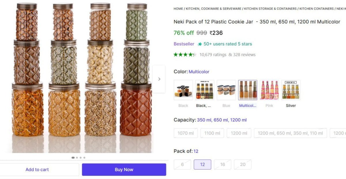 🔥  Pack of 12 Plastic Cookie Jar @ ₹236

🔗 

More Details 👉 

📢 Join WhatsApp Deals


#DealsHeaven #LootDeals #BestDeals