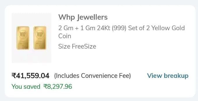 .

WHP 24k Gold - 3 Grams 🔥

41559
With UPI Method



More Details 👉 

📢 Join WhatsApp Deals


#DealsHeaven #LootDeals #BestDeals