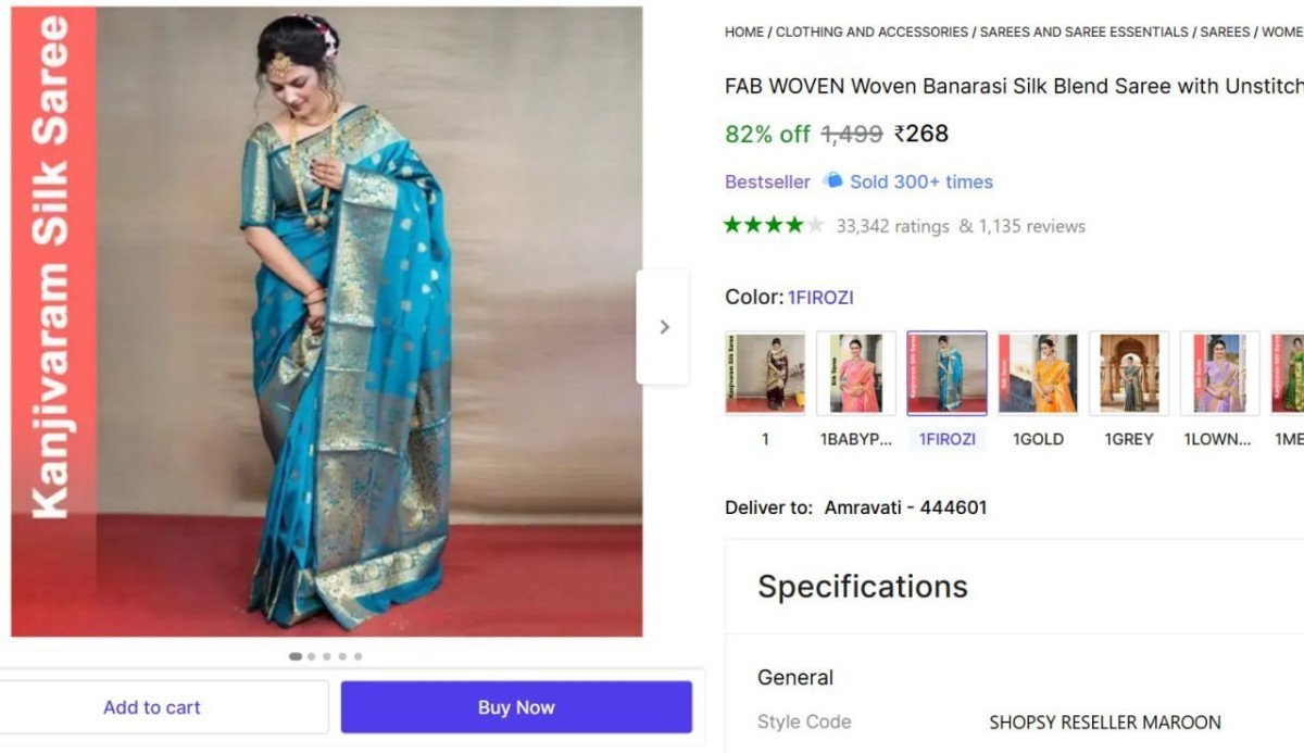 Women Banarasi Silk Saree @ ₹268









with Unstitched Blouse

More Details 👉 

📢 Join WhatsApp Deals


#DealsHeaven #LootDeals #BestDeals