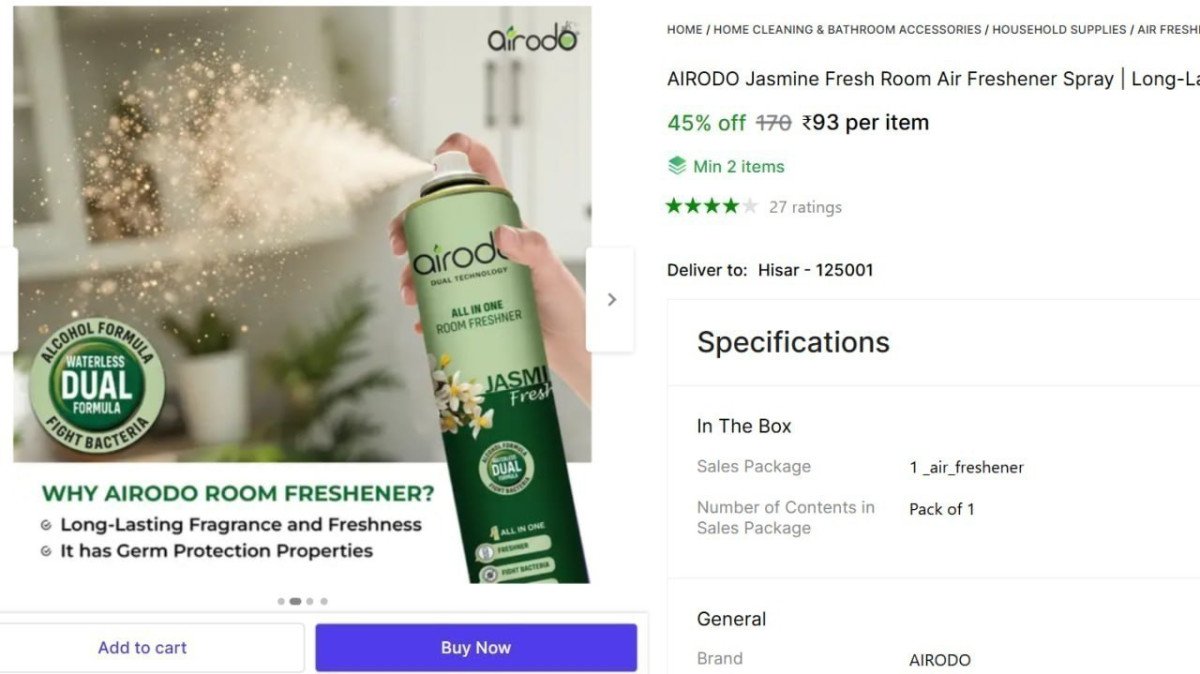 Airodo Air Freshener 250ml 93