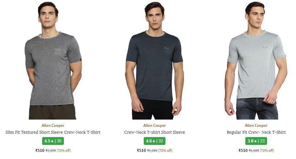 Ajio Loot : Upto 70% Off On Allen Cooper Clothing.

Master Link : 

T-Shirt : 
Jeans : 
Shirts : 
Jacket : 
Shoes : 

Spykar Clothing.
Men's : 
Women's : 

Puma Clothing. 
Men’s : 
Women’s : 

Mor...