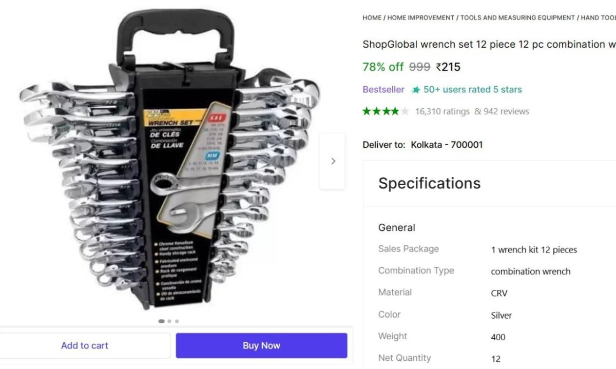 🔥  Double Sided Combination Wrench (Pack of 12) @ Rs.215

🔗 

More Details 👉 

📢 Join WhatsApp Deals


#DealsHeaven #LootDeals #BestDeals