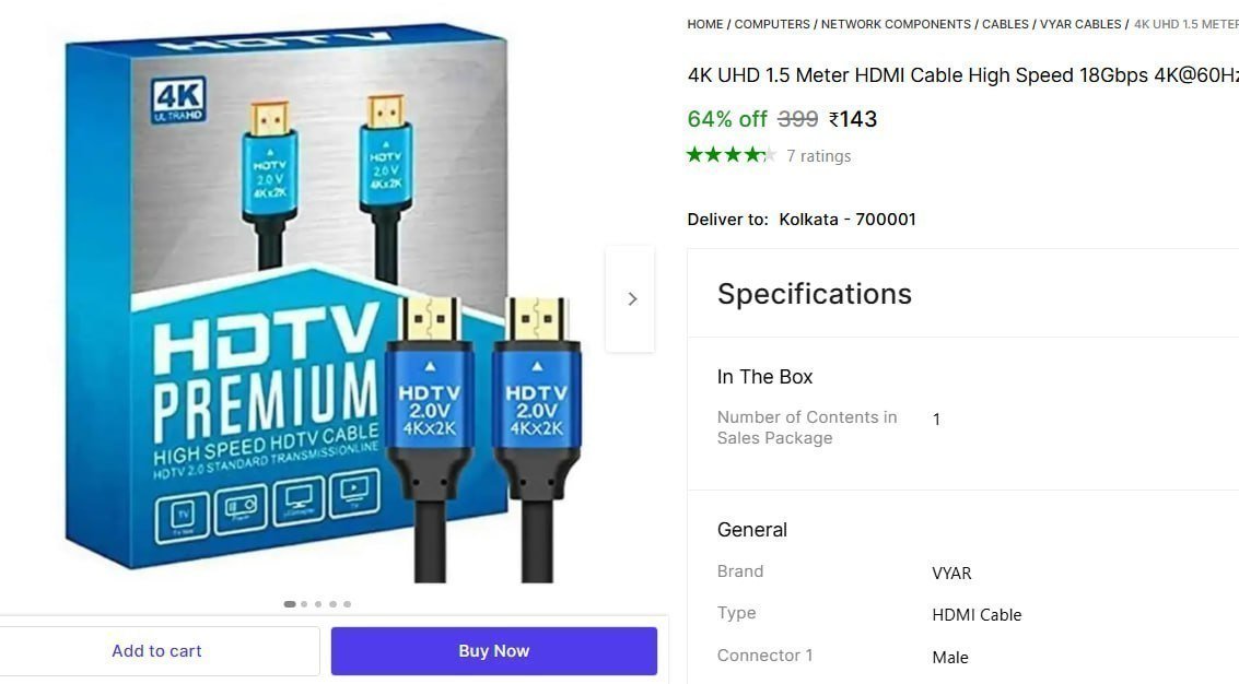 🔥  4K UHD 1.5 Meter HDMI Cable @ ₹143

🔗 

More Details 👉 

📢 Join WhatsApp Deals


#DealsHeaven #LootDeals #BestDeals