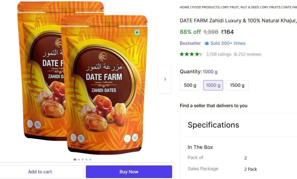 🔥  Arabian Wet Dates 1kg @ ₹164

🔗 

More Details 👉 

📢 Join WhatsApp Deals


#DealsHeaven #LootDeals #BestDeals