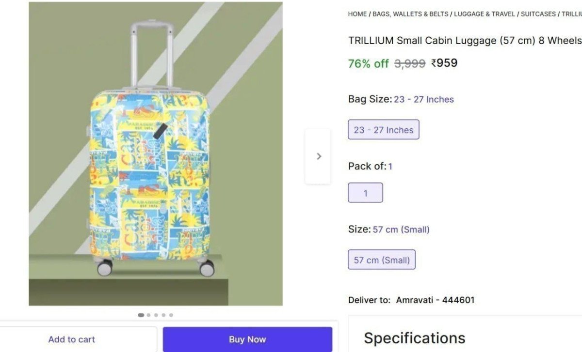 8 Wheel Hard Case Travel Luggage @ ₹959

 

More :  

More Details 👉 

📢 Join WhatsApp Deals


#DealsHeaven #LootDeals #BestDeals