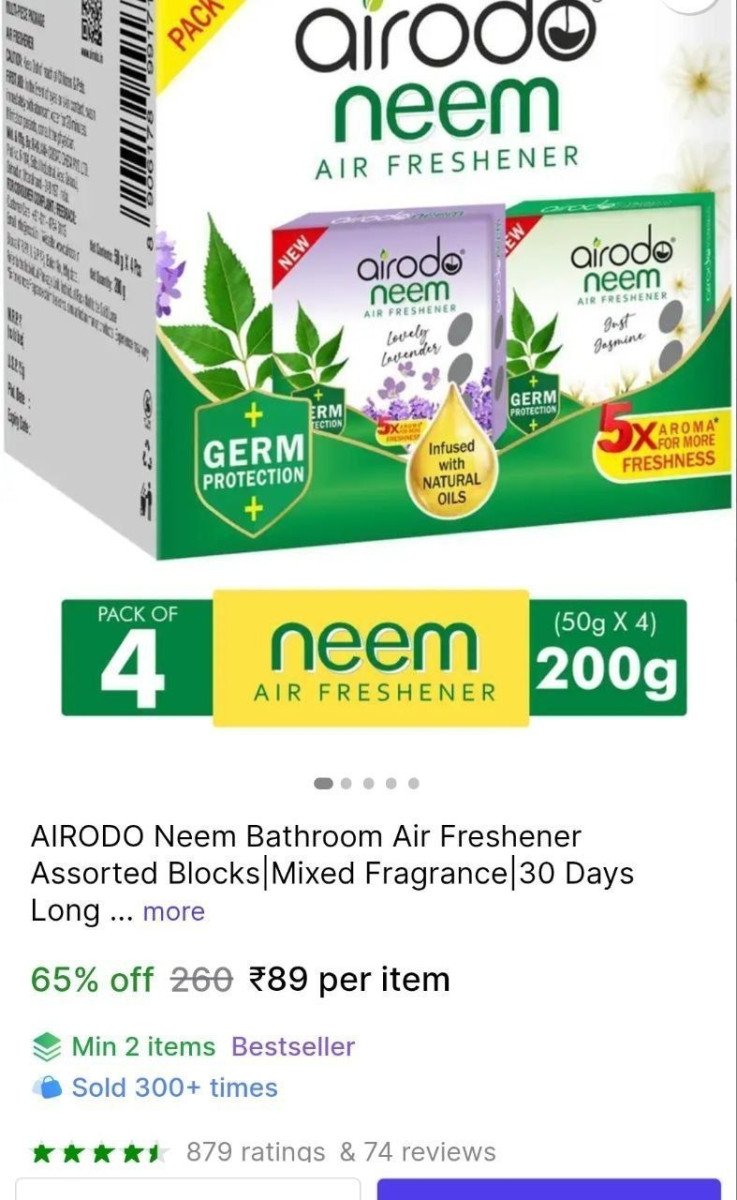 👉

◼️Minimum But 2 Quantity

More Details 👉 

📢 Join WhatsApp Deals


#DealsHeaven #LootDeals #BestDeals