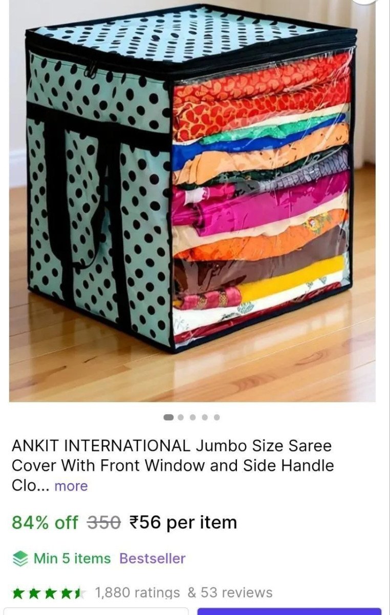 🔥Saree & Clothes Storage Bag ₹56

👉

More Details 👉 

📢 Join WhatsApp Deals


#DealsHeaven #LootDeals #BestDeals