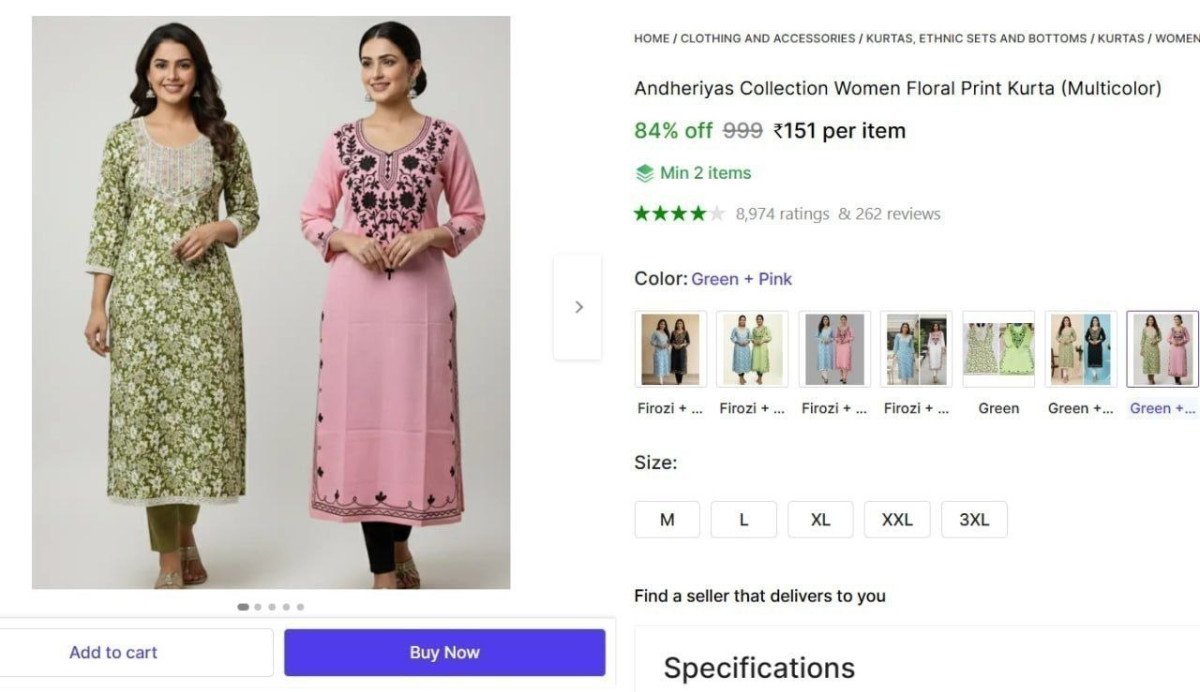 Women Floral Print Kurta (Multicolor) @ Rs.151

 

Min. 2 Qty

More Details 👉 

📢 Join WhatsApp Deals


#DealsHeaven #LootDeals #BestDeals