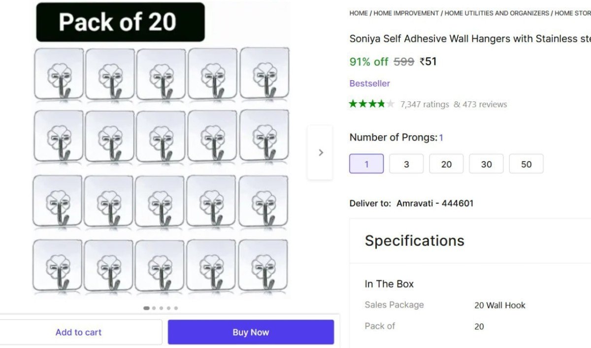 Self-Adhesive Hook (20pcs) at ₹51



More Details 👉 

📢 Join WhatsApp Deals


#DealsHeaven #LootDeals #BestDeals