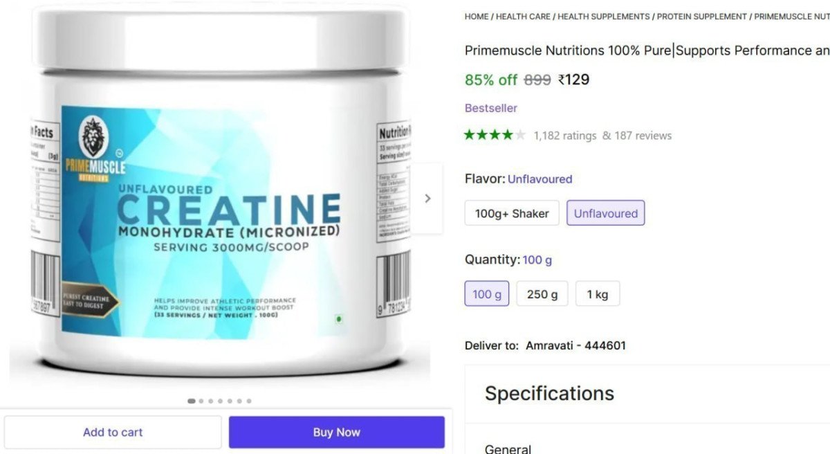 🔥  33 servings Creatine (100 g, Unflavoured) @ ₹129

🔗 

More Details 👉 

📢 Join WhatsApp Deals


#DealsHeaven #LootDeals #BestDeals