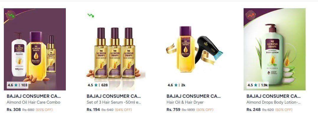 Upto 65% Off - Bajaj Consumer Care

Starting Rs.118



More 