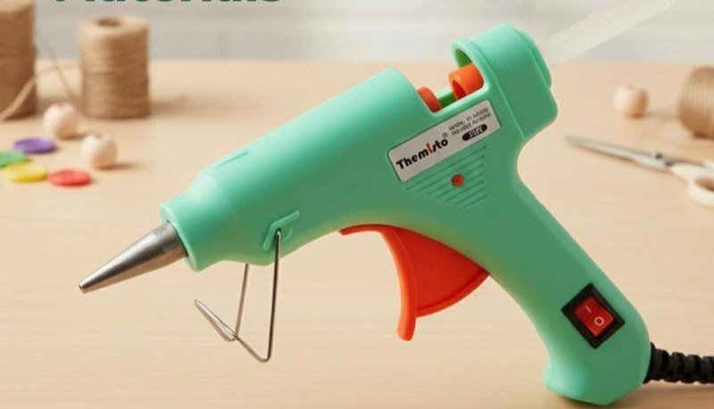 💥THEMISTO 20 Watt Mini Hot Melt Glue Gun with 10 Glue Sti
