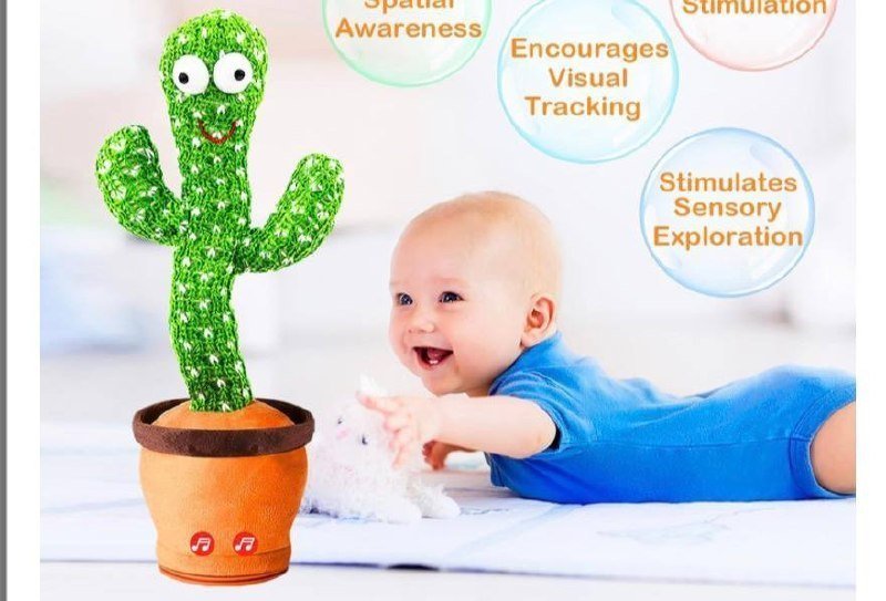 💥Storio Rechargeable Toys Talking Cactus Baby Toys for Ki
